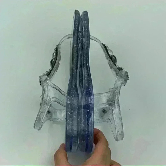 kenneth cole reaction sandals 5 blue gem jelly Y2k - Picture 5 of 8